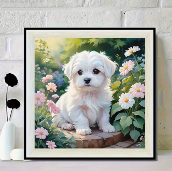 Diamond Painting Malteser Welpe